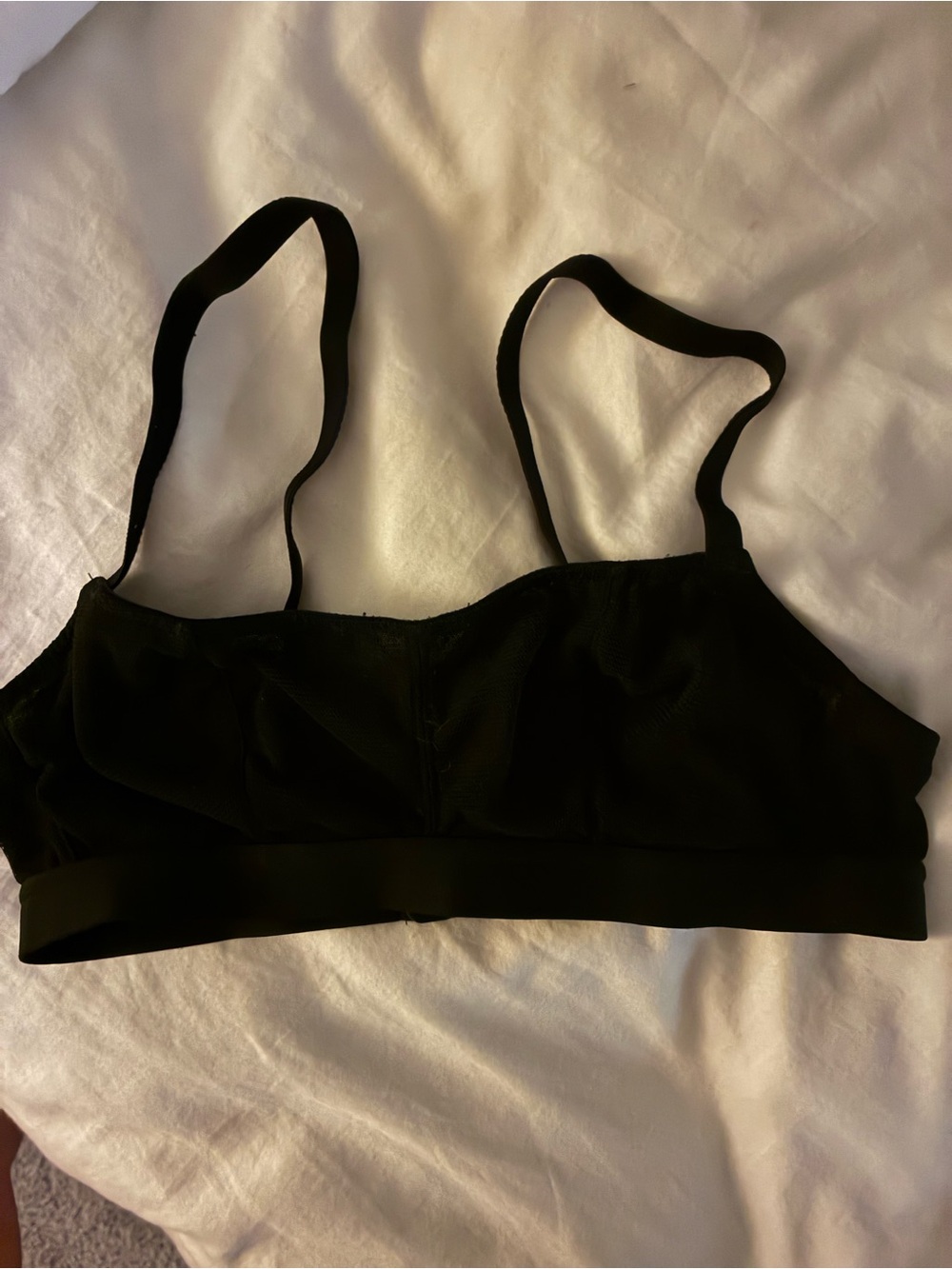 Lively Black Mesh Seamless Scoop Bralette